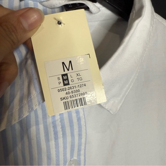 Streetwear Society Two-Tone Blue and White Button Down Shirt - Picture 4 of 8